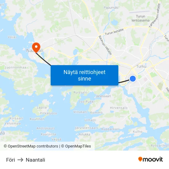 Föri to Naantali map