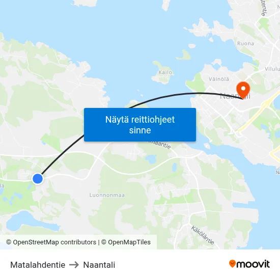 Matalahdentie to Naantali map