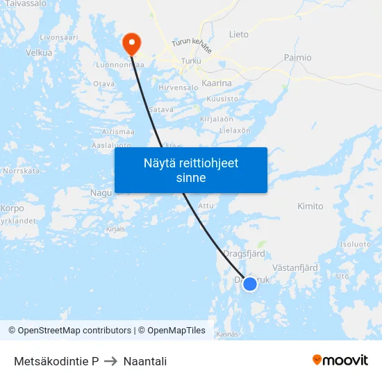 Metsäkodintie P to Naantali map