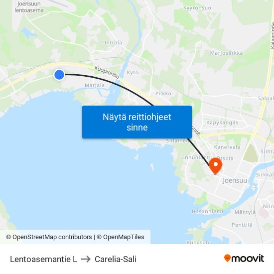 Lentoasemantie L to Carelia-Sali map