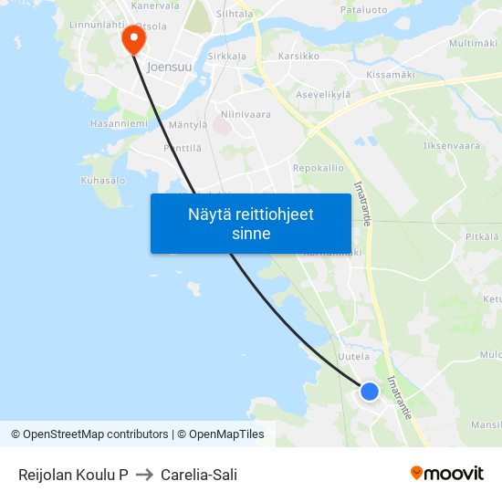 Reijolan Koulu P to Carelia-Sali map