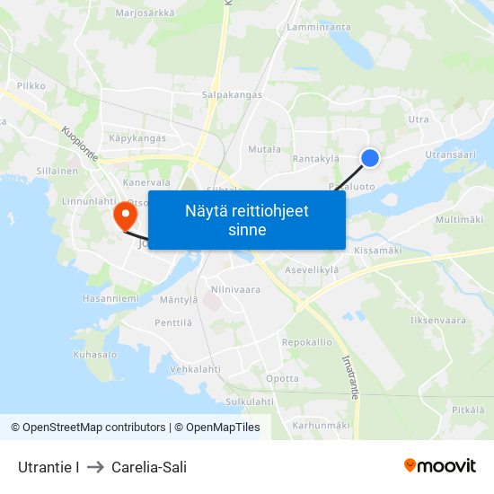Utrantie I to Carelia-Sali map