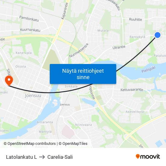 Latolankatu L to Carelia-Sali map