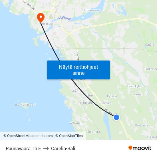 Ruunavaara Th E to Carelia-Sali map