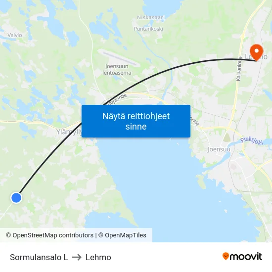 Sormulansalo L to Lehmo map