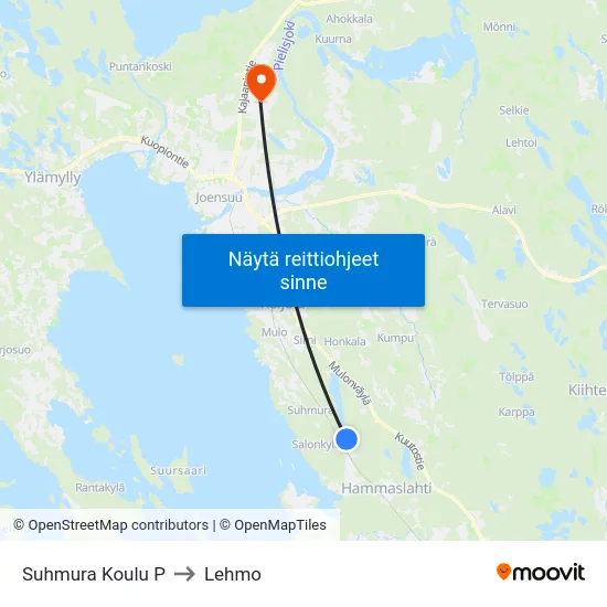 Suhmura Koulu P to Lehmo map