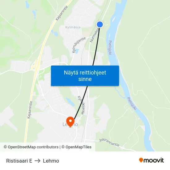 Ristisaari E to Lehmo map