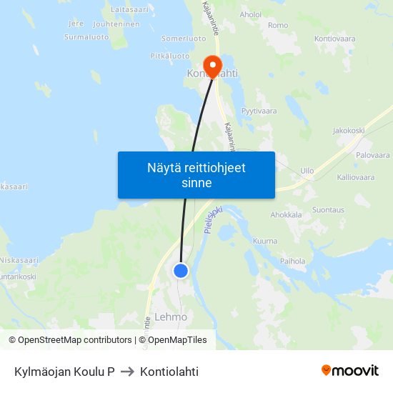 Kylmäojan Koulu P to Kontiolahti map