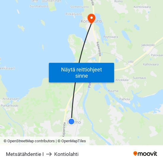 Metsätähdentie I to Kontiolahti map