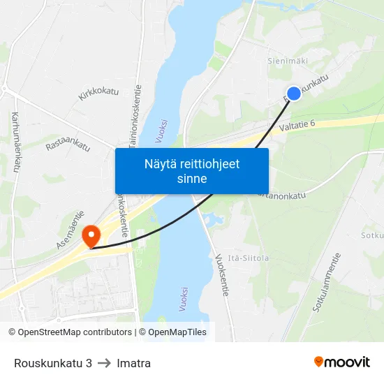 Rouskunkatu 3 to Imatra map