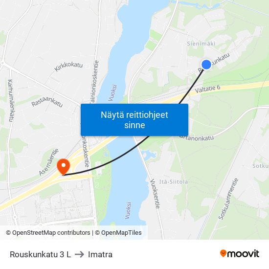 Rouskunkatu 3 L to Imatra map