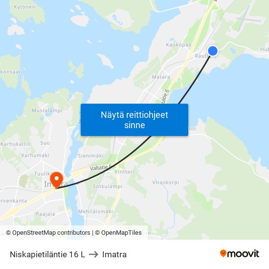 Niskapietiläntie 16 L to Imatra map