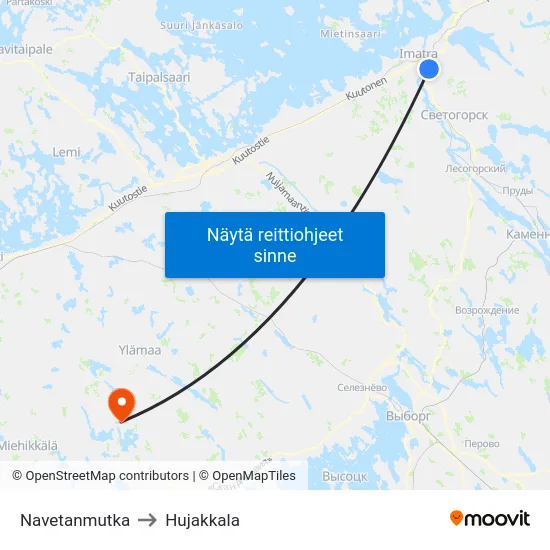 Navetanmutka to Hujakkala map