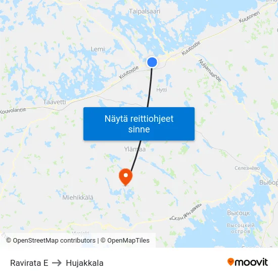Ravirata E to Hujakkala map