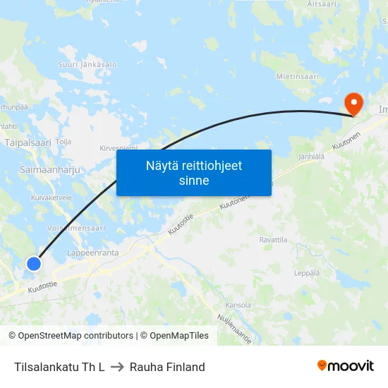 Tilsalankatu Th L to Rauha Finland map