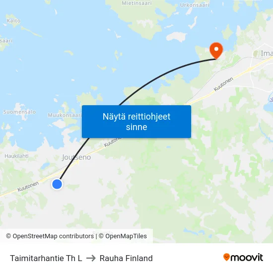 Taimitarhantie Th L to Rauha Finland map