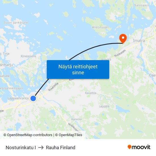 Nosturinkatu I to Rauha Finland map