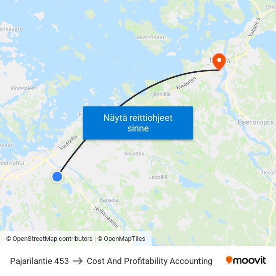Pajarilantie 453 to Cost And Profitability Accounting map