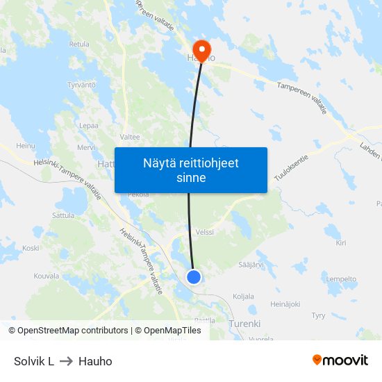 Solvik L to Hauho map