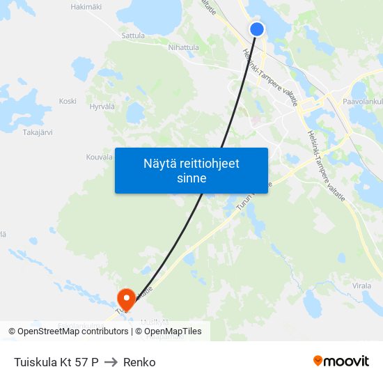 Tuiskula Kt 57 P to Renko map