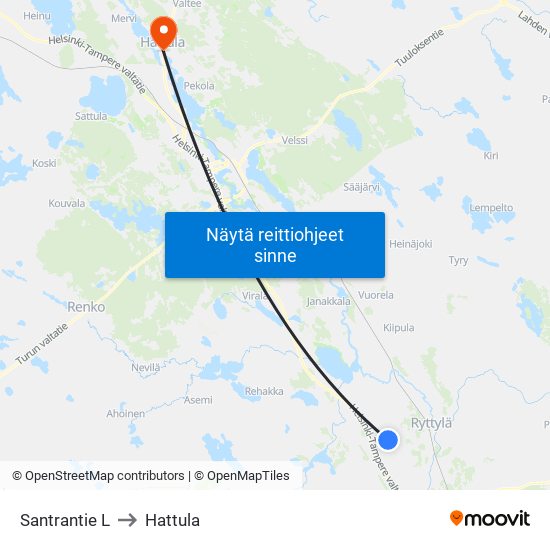 Santrantie L to Hattula map