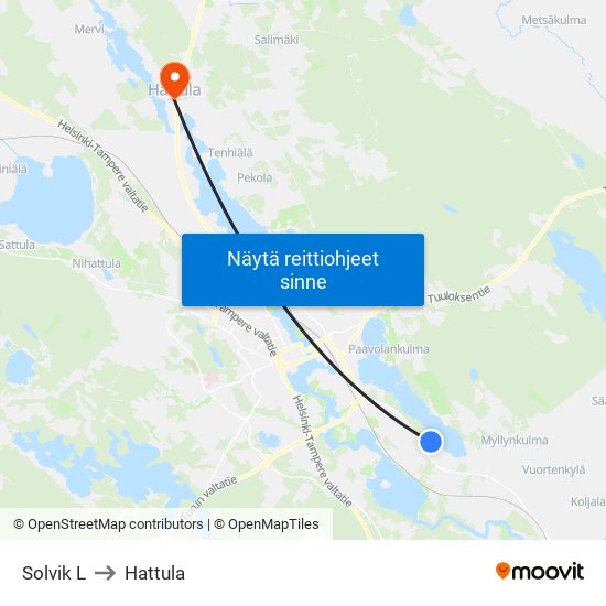 Solvik L to Hattula map