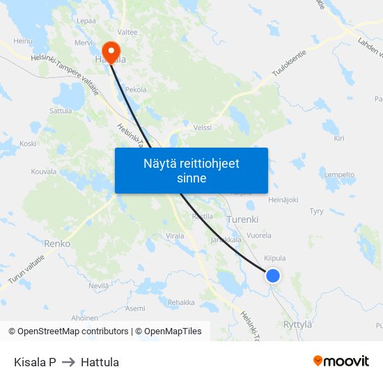 Kisala P to Hattula map