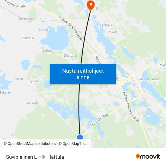Suvipielinen L to Hattula map