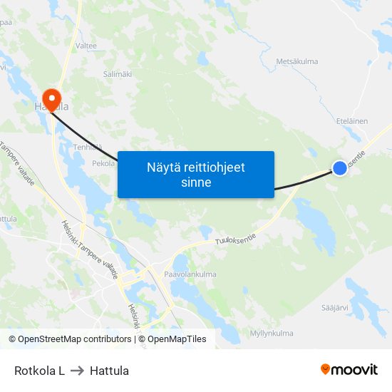 Rotkola L to Hattula map