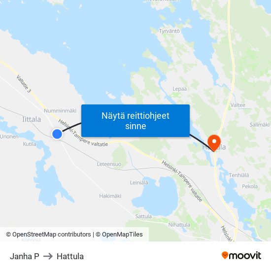 Janha P to Hattula map