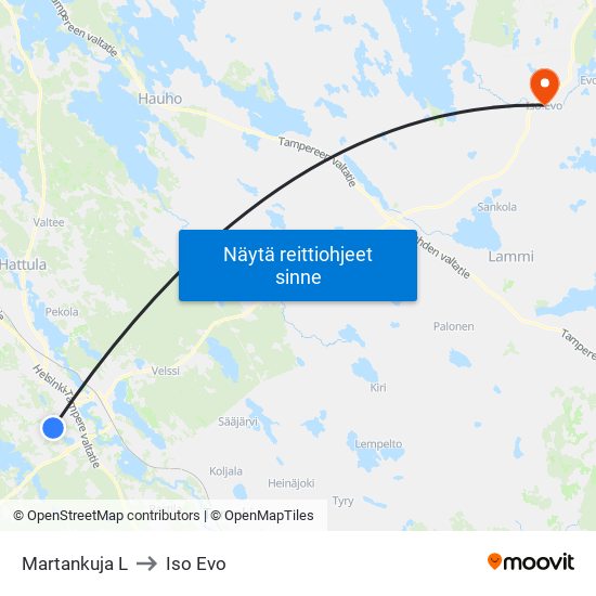 Martankuja L to Iso Evo map