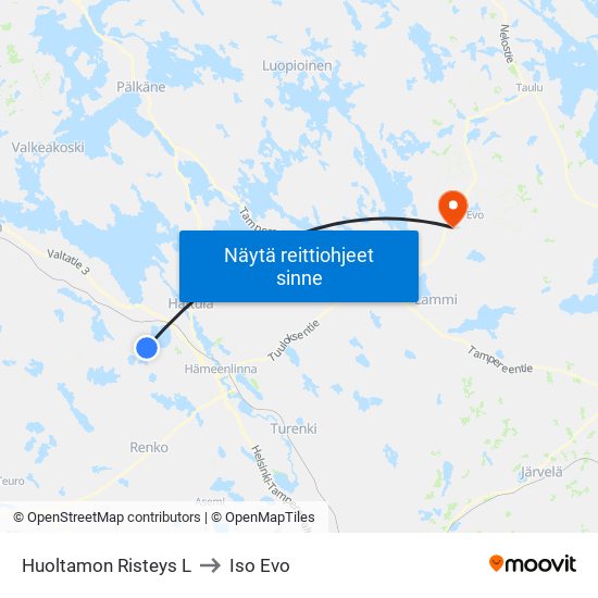 Huoltamon Risteys L to Iso Evo map