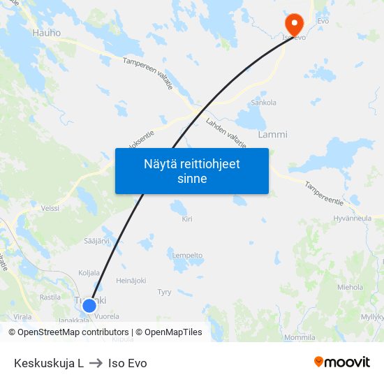 Keskuskuja L to Iso Evo map