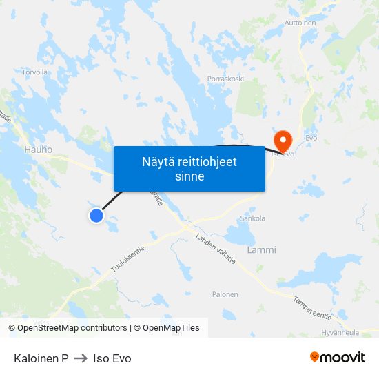 Kaloinen P to Iso Evo map