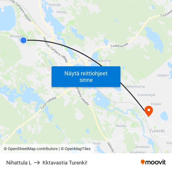 Nihattula L to Kktavastia Turenki! map