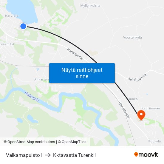 Valkamapuisto I to Kktavastia Turenki! map