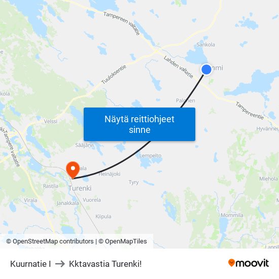 Kuurnatie I to Kktavastia Turenki! map