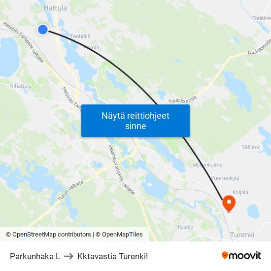 Parkunhaka L to Kktavastia Turenki! map