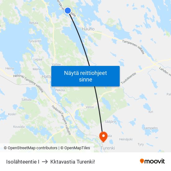 Isolähteentie I to Kktavastia Turenki! map