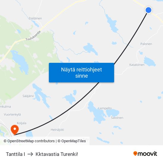 Tanttila I to Kktavastia Turenki! map