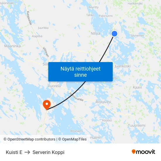 Kuisti E to Serverin Koppi map