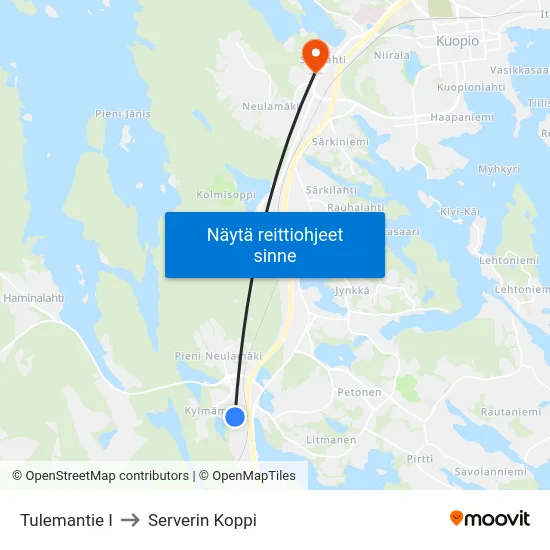 Tulemantie I to Serverin Koppi map