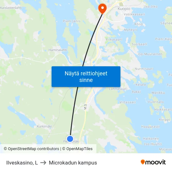 Ilveskasino, L to Microkadun kampus map