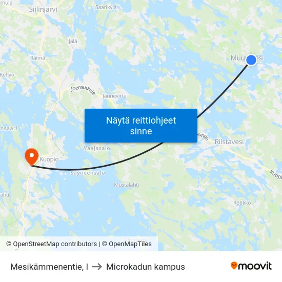 Mesikämmenentie, I to Microkadun kampus map