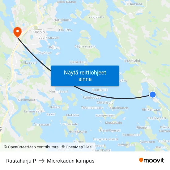 Rautaharju P to Microkadun kampus map