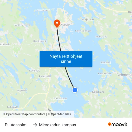 Puutossalmi L to Microkadun kampus map