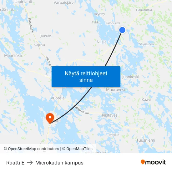 Raatti E to Microkadun kampus map