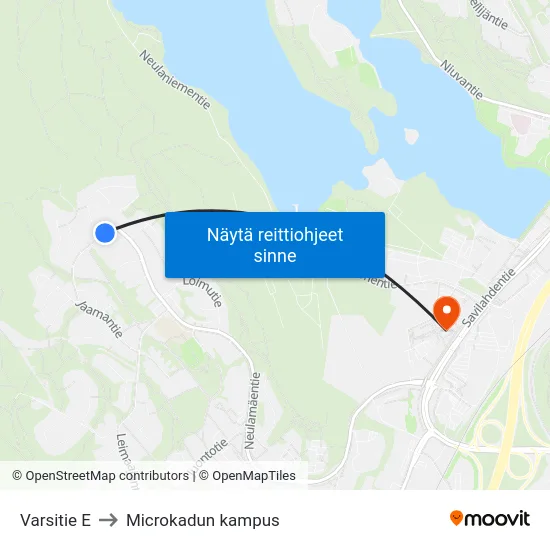 Varsitie E to Microkadun kampus map