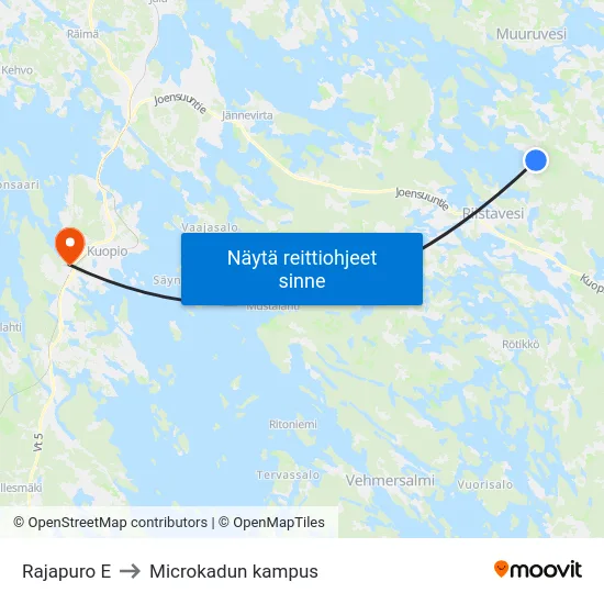 Rajapuro  E to Microkadun kampus map
