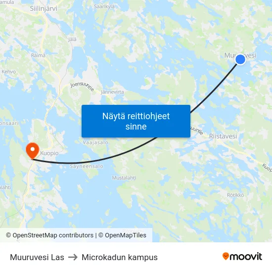 Muuruvesi  Las to Microkadun kampus map